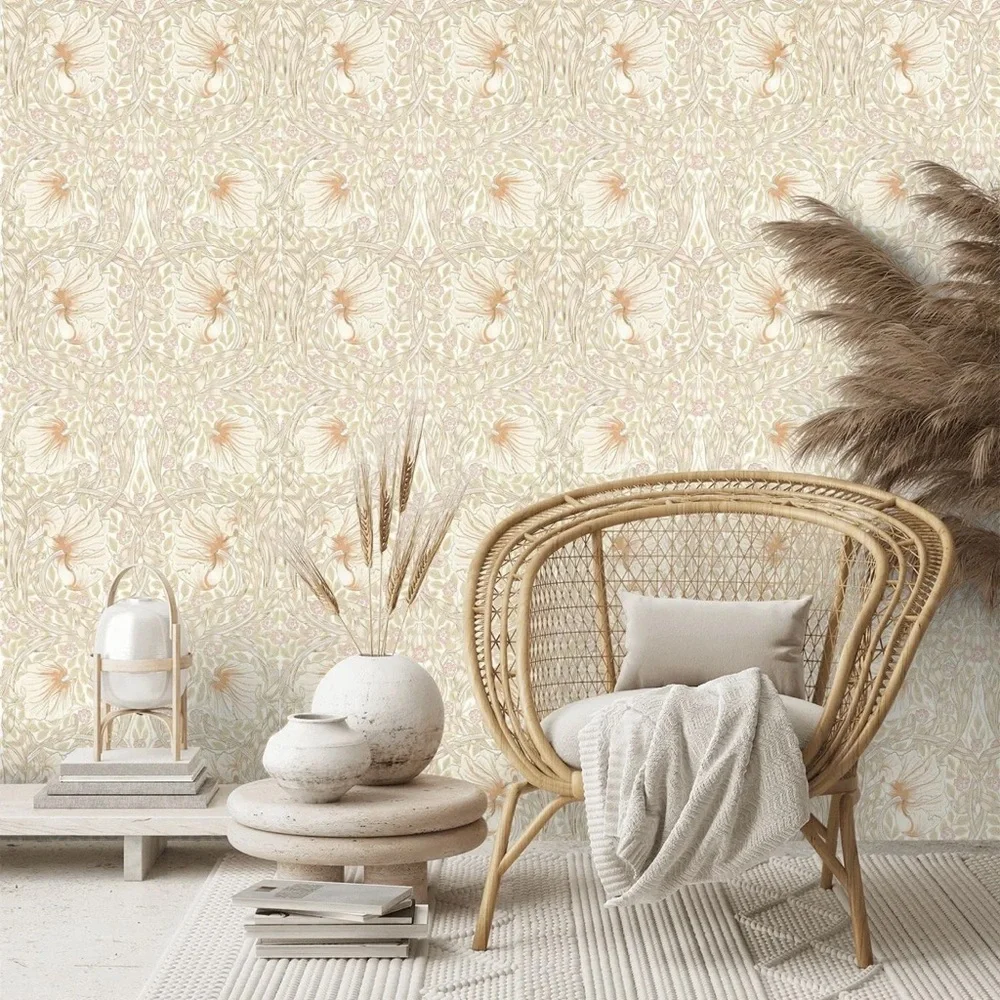 Anthropologie Home x Morris & Co. Pimpernel Floral Wallpaper Wall Art Mural